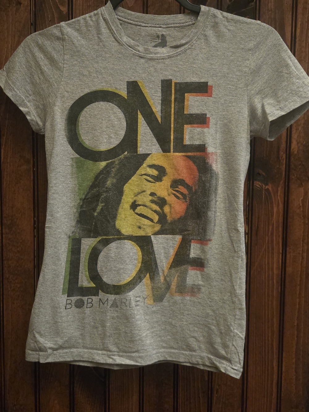 'One Love' Gray Graphic Tee - Size S